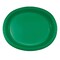 Party Central Club Pack of 96 Emerald Green Oval Paper Party Banquet Dinner Plates 12&#x22;
